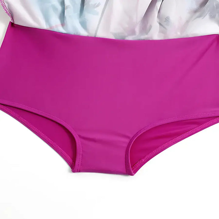 Biquíni Plus Size Saia Cintura Alta Roxo